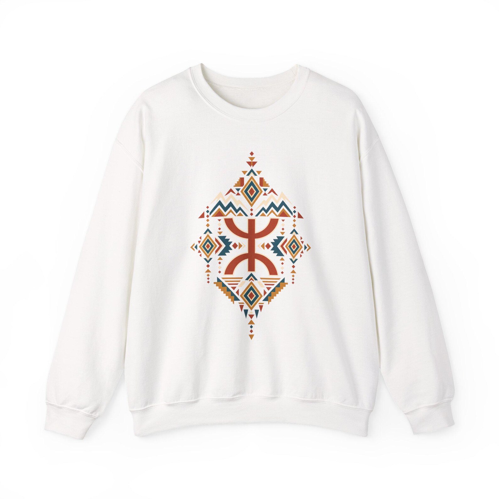 Amazigh Geometric Berber Art T-Shirt with Heritage Symbol Design
