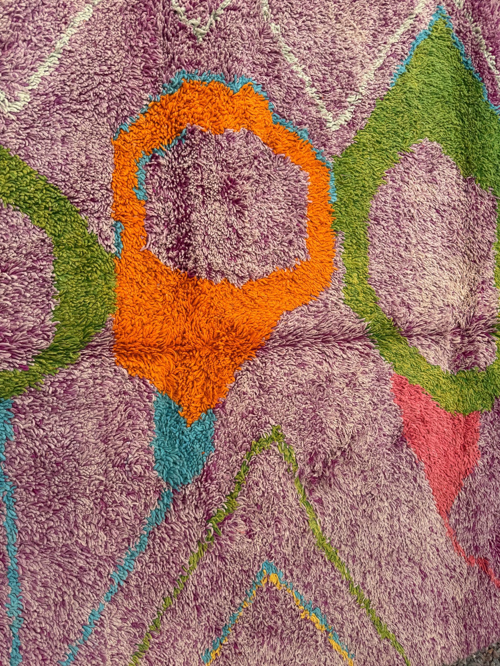 Amazigh Berber Colorful Abstract Tribal Area Rug Handmade Carpet