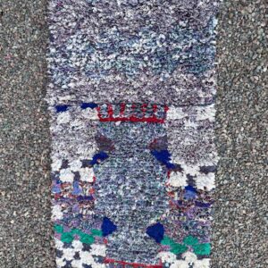 Amazigh Berber Boucherouite Handmade Wool Yarn Kilim Rug