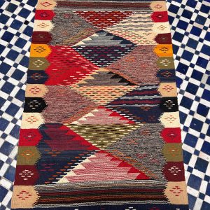 Berber Taznakht Vintage Abstract Wool Handmade Area Rug