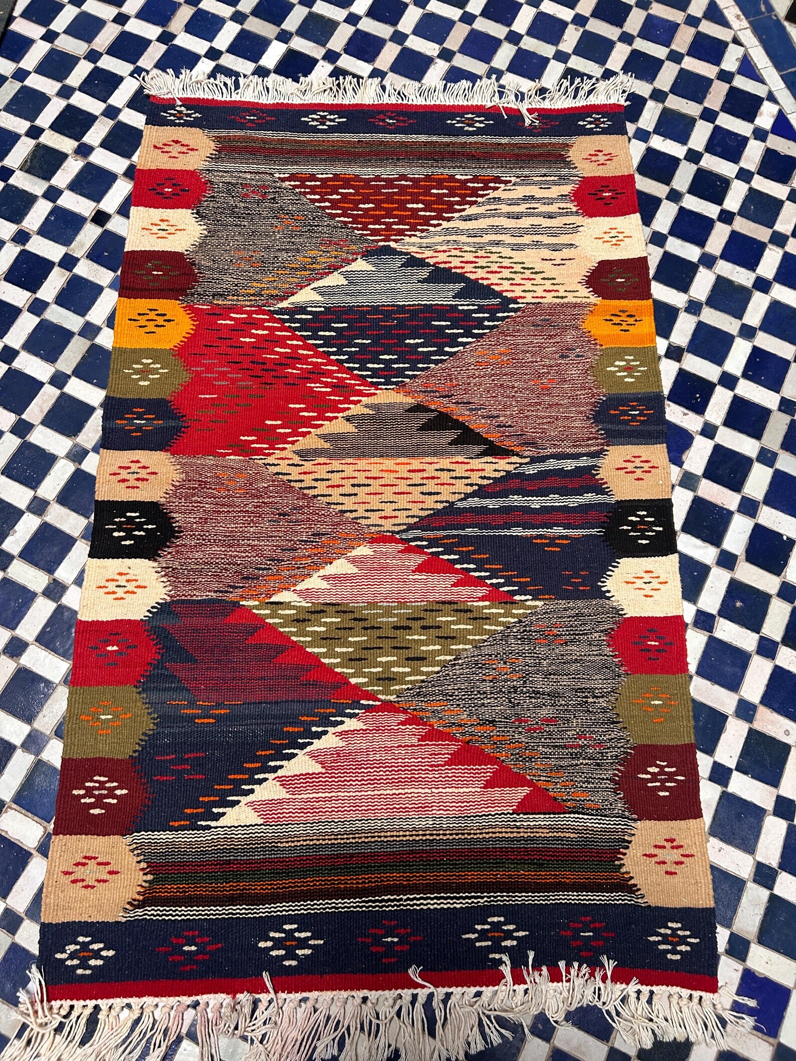 Berber Taznakht Vintage Abstract Wool Handmade Area Rug