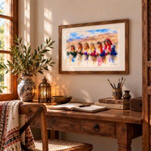 Amazigh High Atlas Song Watercolour Print Digital Download
