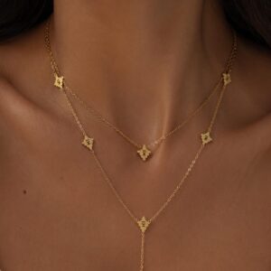 Amazigh Berber Gold Plated Triangle Necklace Stainless Steel Jewelry