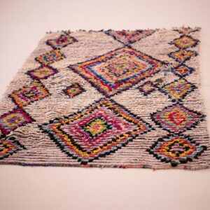 Berber Boucherouite Colorful Handwoven Patterns Kids Room Rug