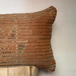 Berber Handmade Wool Pillow Cover Vintage Kilim Style Rustic Pink