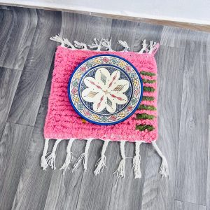 Handmade Berber Mini Wool Rug for Desk Decor