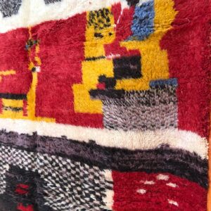 Amazigh Berber Colorful Taznakht Wool Rug Handcrafted Area Carpet