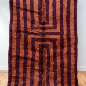 Amazigh Berber Hand-Knotted Wool Area Rug Terra Earthy Tones