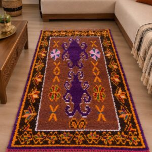 Amazigh Colorful Berber Atlas Wool Rug for Home Decor