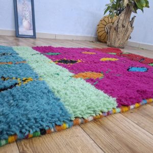 Amazigh Beni Ourain Berber Geometric Wool Handwoven Rug