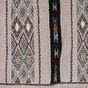 Traditional Amazigh Kabyle Wool Rug Artisanal Cultural Carpet