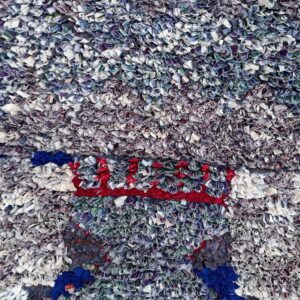 Amazigh Berber Boucherouite Handmade Wool Yarn Kilim Rug