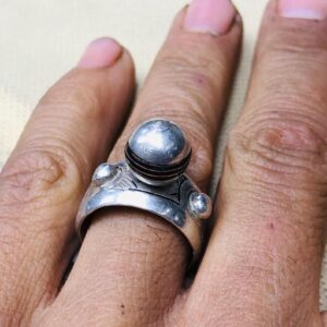 Amazigh Berber Tuareg Silver Ring with Traditional Engraving
