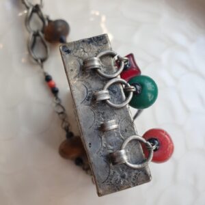Berber Vintage Maroc Engraved Quran Box Pendant Necklace