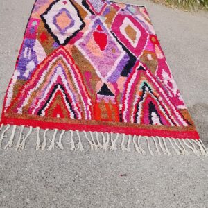 Berber Colorful Geometric Amazigh Handmade Tribal Rug with Ready Ship