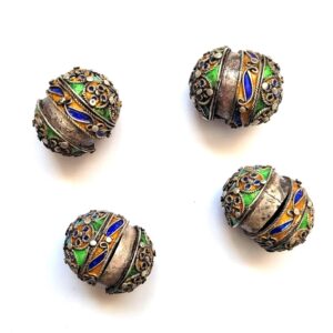 Berber tifinagh Maroc anciennes boules pectorales granulées Necklace