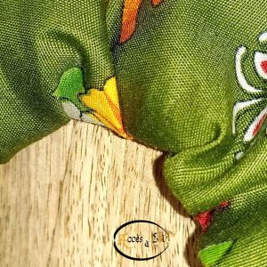 Berber Chouchou Scrunchie with Colorful Kabyle Textile Design