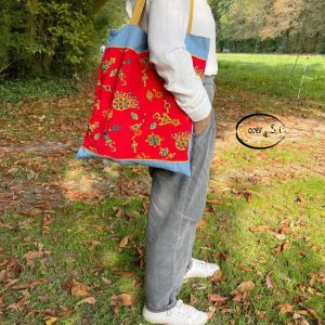 Berber Kabyle Jeans Bag with Amazigh Textile Details