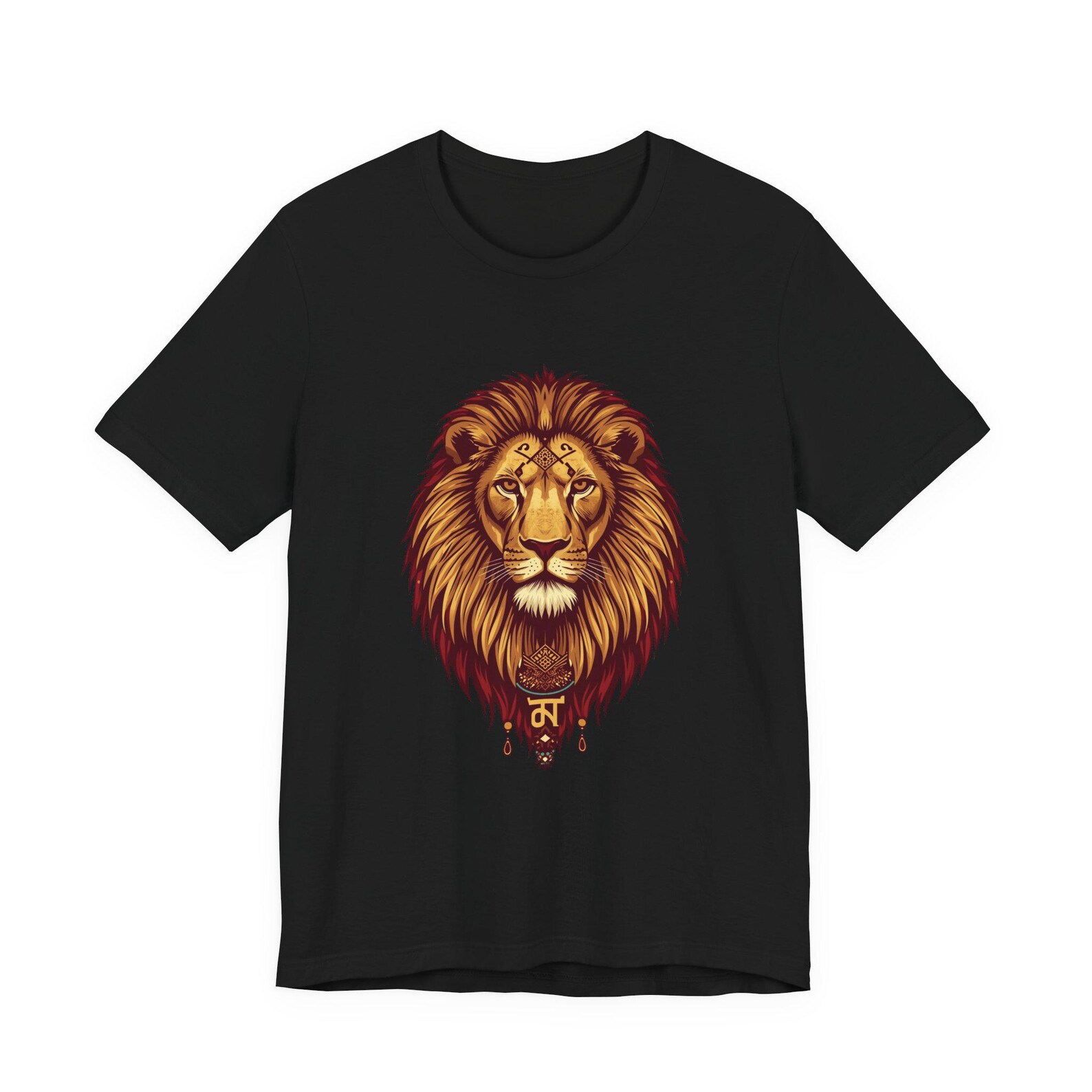 Amazigh Berber Lion T-Shirt with Traditional Art Graphic Tee