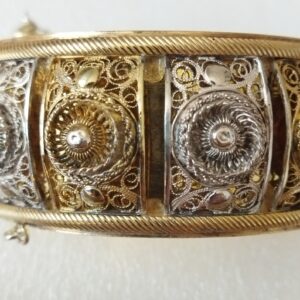 Berber Oriental Vermeil Bracelet with Lune and Soleil Motifs