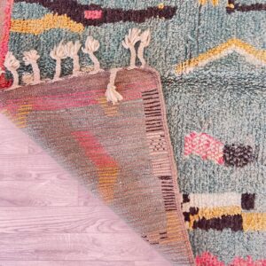 Amazigh Berber Beni Ourain Wool Rug with Boho Home Decor