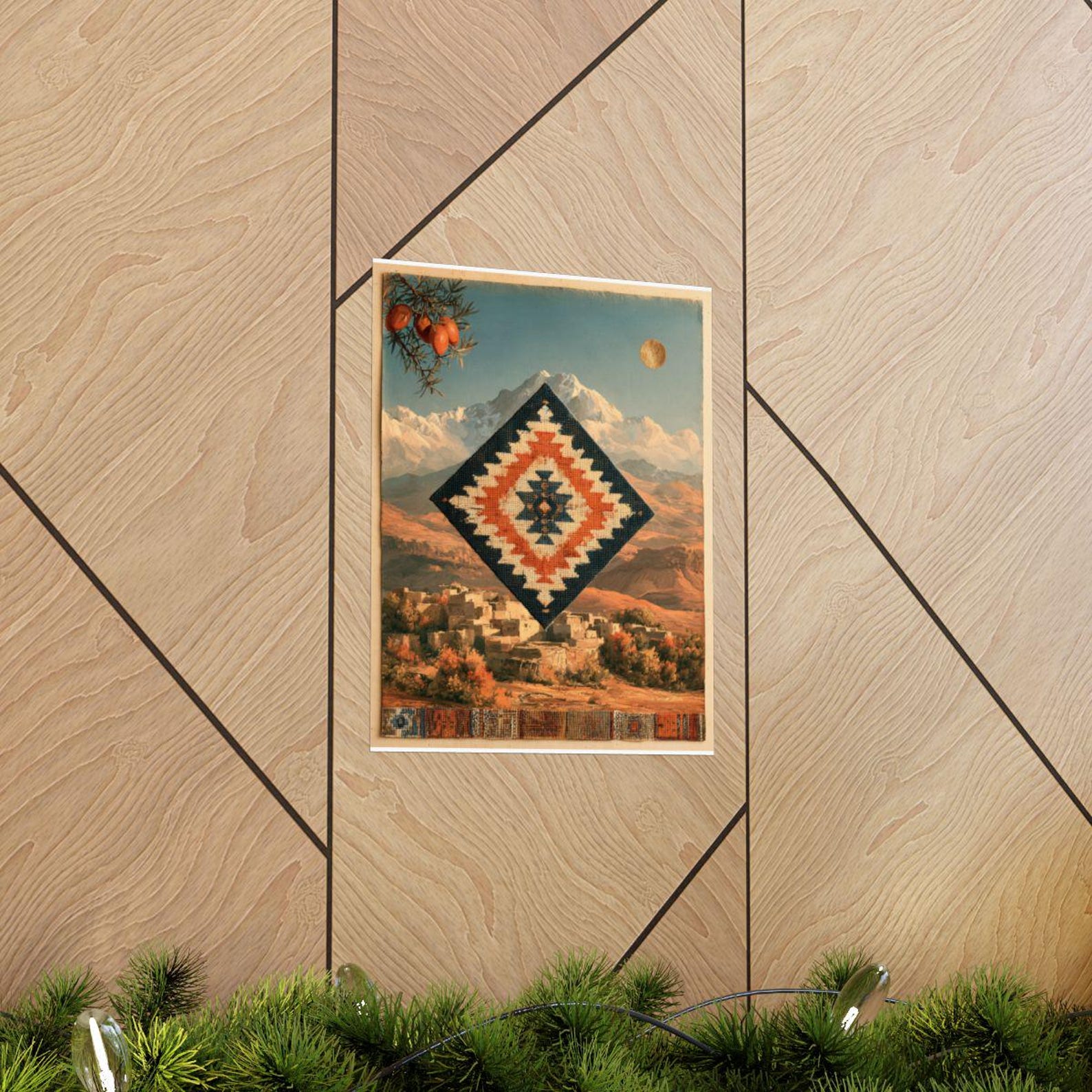 Amazigh Berber Mountain Folk Geometric Wall Art Print