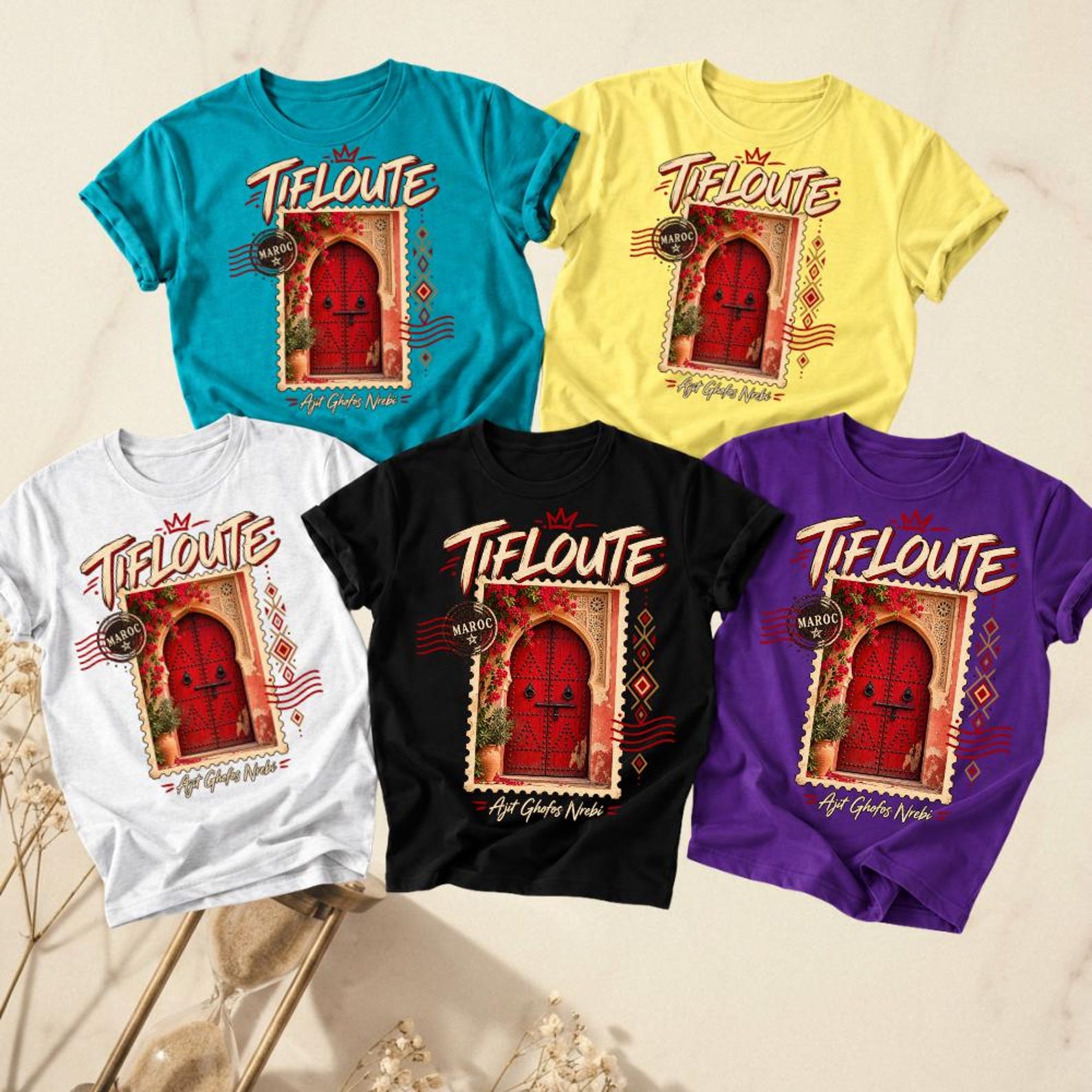 Tiflooute Amazigh Berber Door Heritage Art Graphic T-Shirt