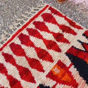 Amazigh Custom Abstract Berber Wool Rug Geometric Handmade Artisan Carpet