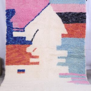Berber Amazigh Custom HandWoven Wool Rug for Living Spaces