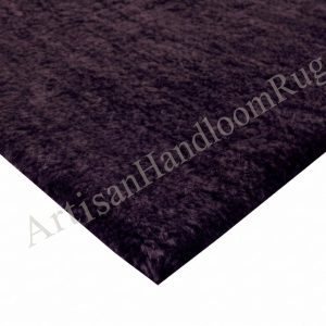 Berber Handloomed Deep Purple Wool Plush Area Rug