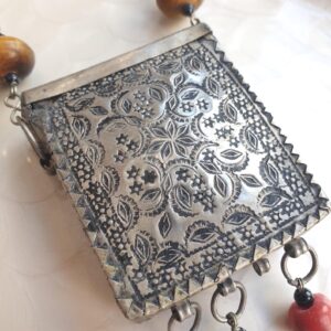 Berber Vintage Maroc Engraved Quran Box Pendant Necklace