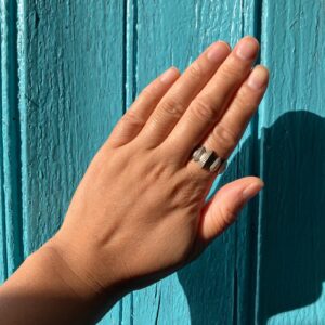 Amazigh Berber Antique Strength Geometric Silver Ring Design
