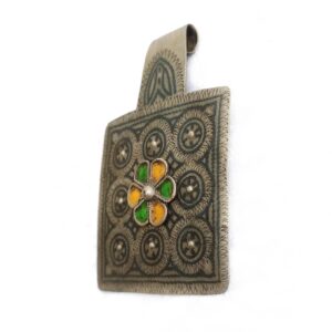 Amazigh Berber Enamel Pendant Necklace South of Morocco