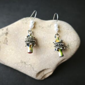 Amazigh Berber forme Tête Snake Head Earrings with Kabyle Design
