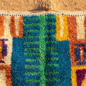 Colorful Berber Boujaad Azilal Wool Handmade Artisan Rug