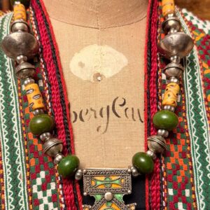 Boghdad Berber Amazigh Tifinagh Morrocan Symbolic and Mythical Millefiori Pendant Necklace