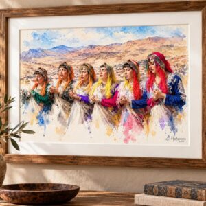 Amazigh High Atlas Song Watercolour Print Digital Download