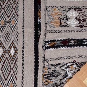 Traditional Amazigh Kabyle Wool Rug Artisanal Cultural Carpet