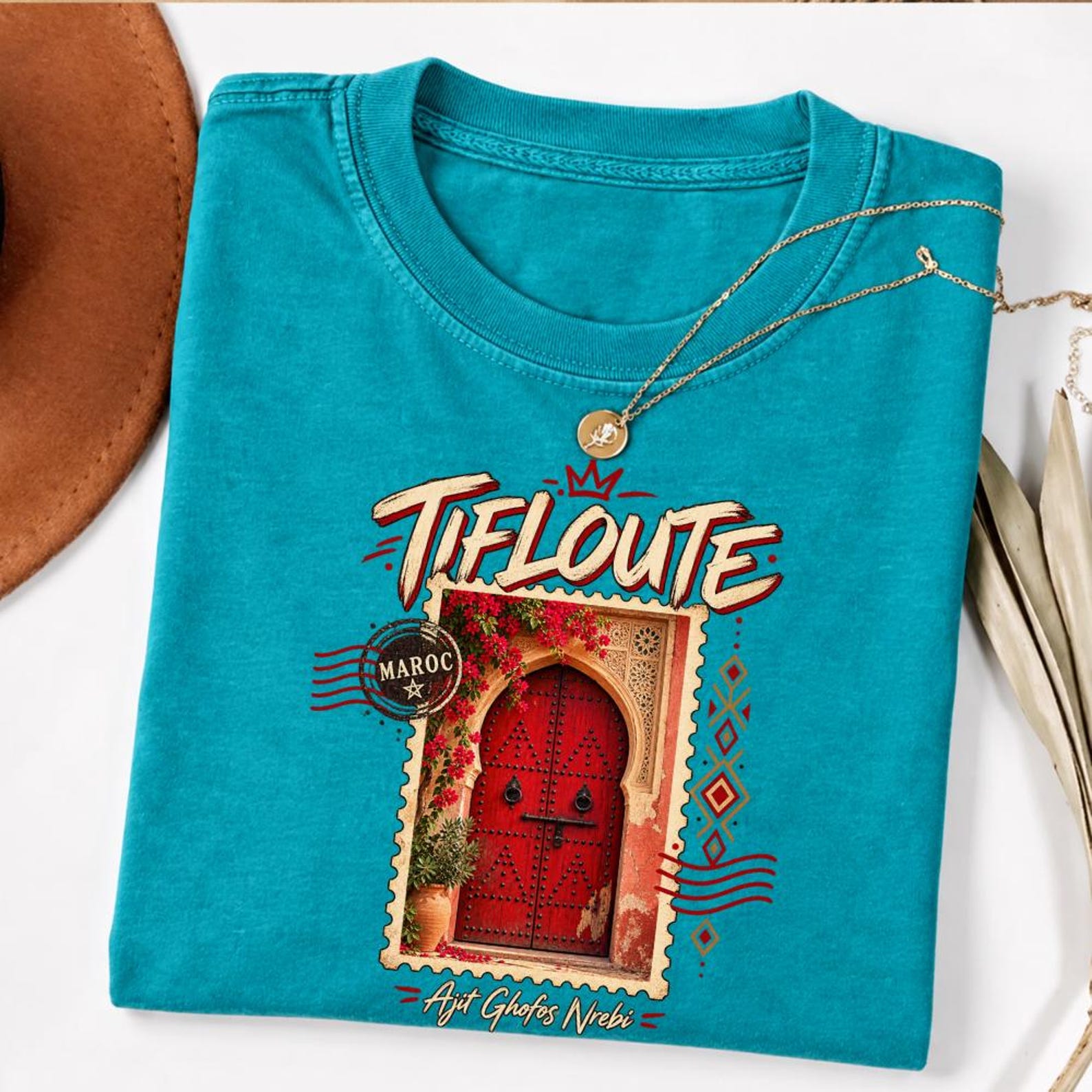 Tiflooute Amazigh Berber Door Heritage Art Graphic T-Shirt