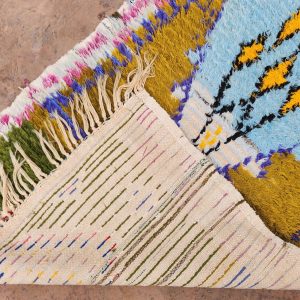 Berber Boucherouite Colorful Handmade Runner Rug with Hallway Style
