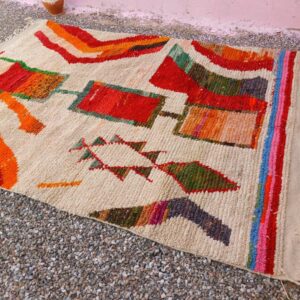 Amazigh Berber Custom Abstract Geometric Wool Rug Handmade Carpet