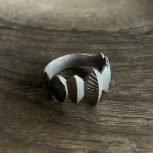 Amazigh Berber Antique Strength Geometric Silver Ring Design