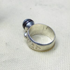 Amazigh Berber Tuareg Silver Ring with Traditional Engraving