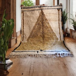 Berber Beni Ourain Handmade Wool Rug for Living Room Decor