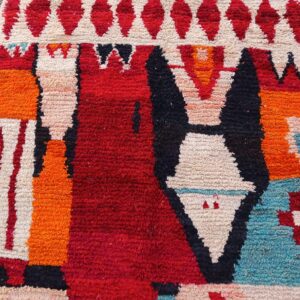Amazigh Custom Abstract Berber Wool Rug Geometric Handmade Artisan Carpet