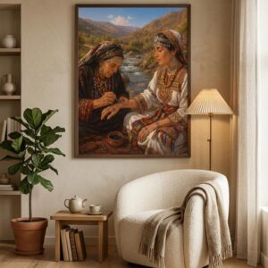 Amazigh Algerian Women Portrait Digital Download Wall Art