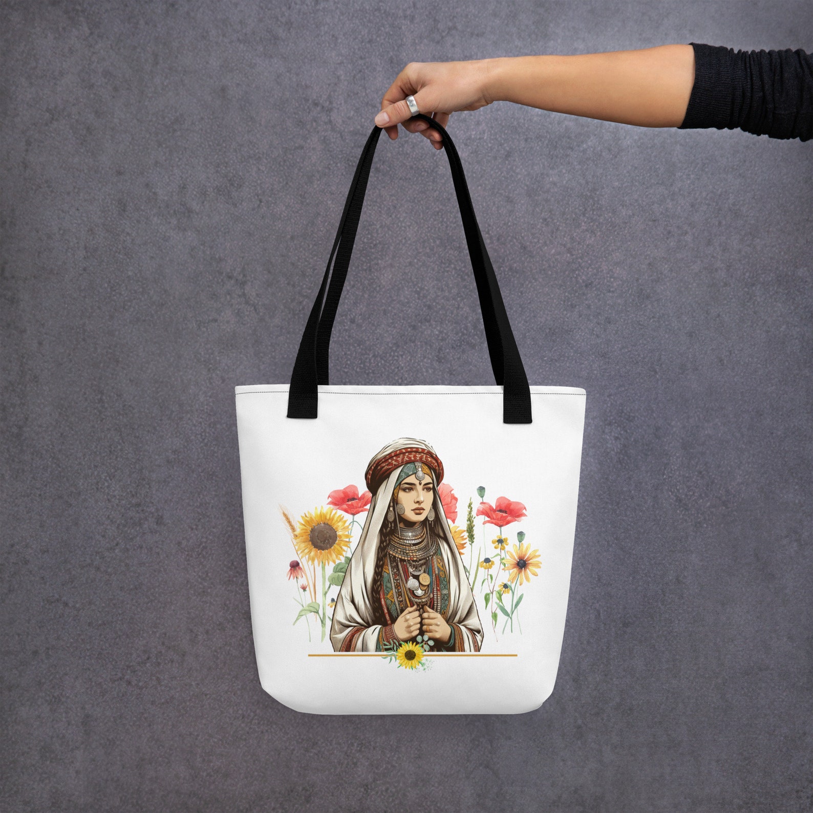 Amazigh Berber Kabyle Tifinagh Motifs Design Tote Bag