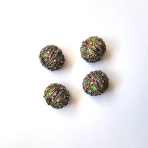 Berber tifinagh Maroc anciennes boules pectorales granulées Necklace