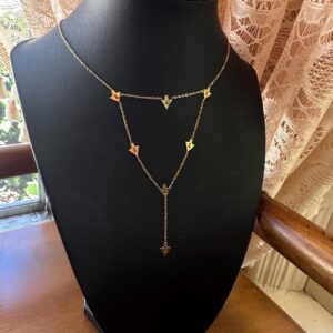 Amazigh Berber Gold Plated Triangle Necklace Stainless Steel Jewelry