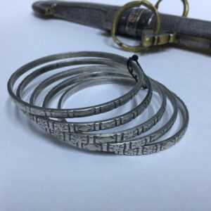 Berber Amazigh Silver Bracelet Set of Five Large Bangles